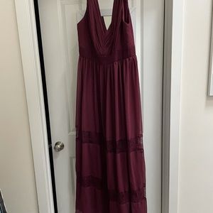 David’s bridal wine maxi dress